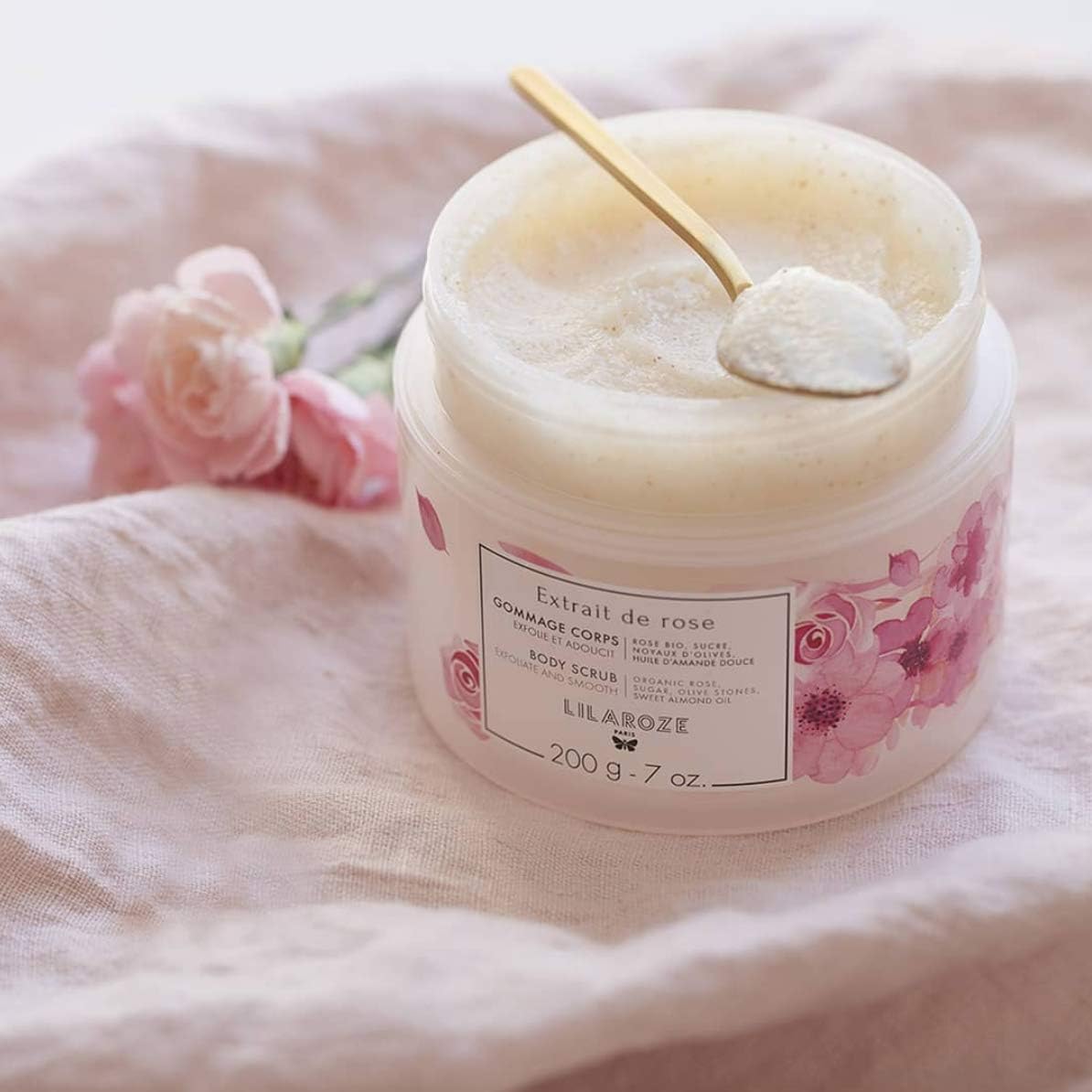 Gommage Corps Extrait de Rose Bio
